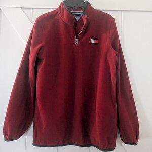 Tommy Hilfiger Burgundy Half-Zip Sweatshirt